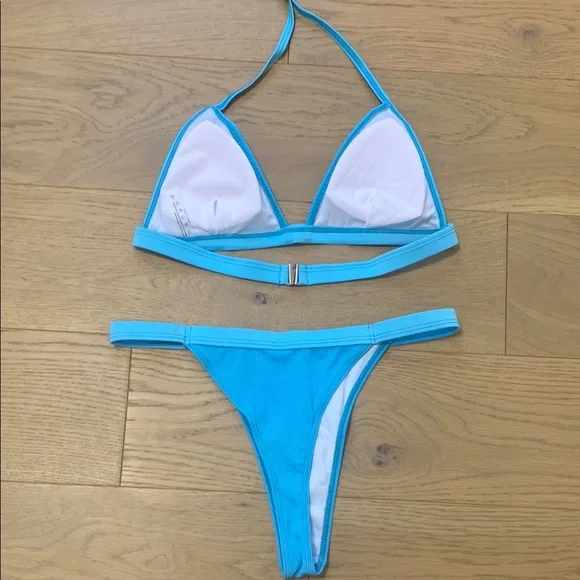 Blue Triangle Bikini Set - Picture 4 of 8
